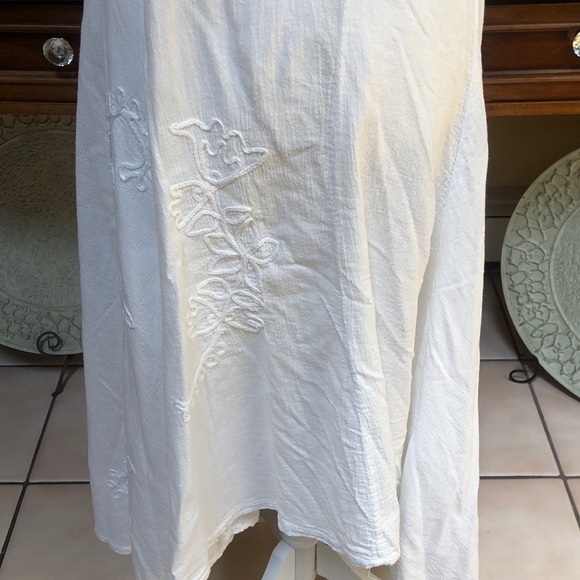 Frama’z Women’s 100% Peruvian Cotton White Halter Top Kerchief MIDI Dress 12 - Picture 14 of 16